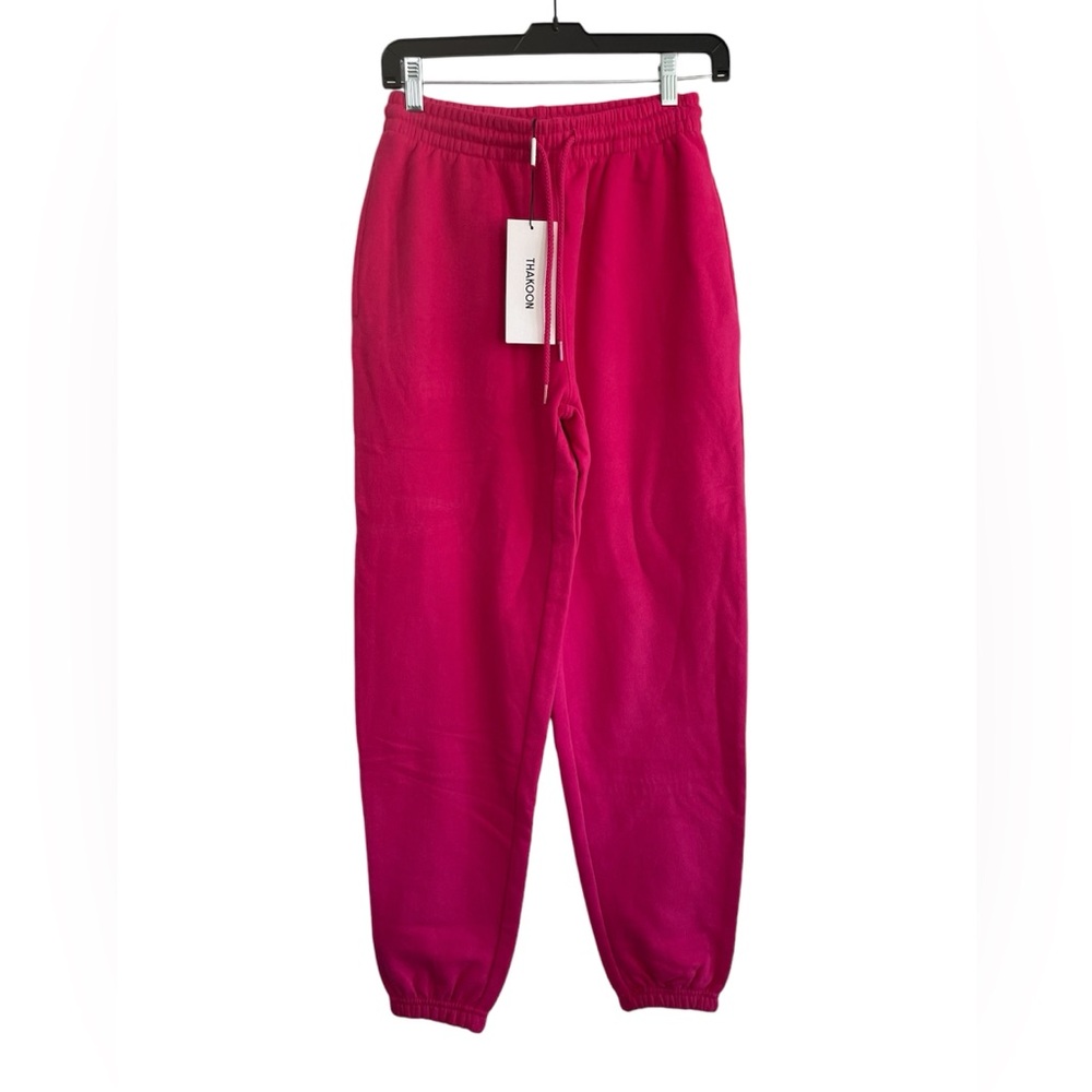 NWT Thakoon Women's Size S Brushed Sweatpant Hot Pink drawstring sweats